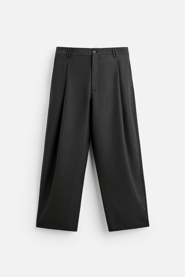 PANTALÓN DE CULOTTE DESCONTRAÍDO CON PLISES