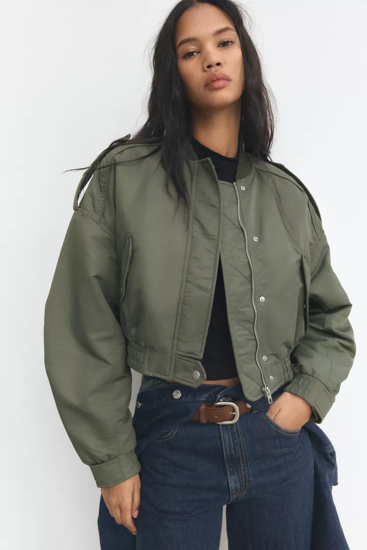 BLOUSON AVIADOR CON BOLSILLOS